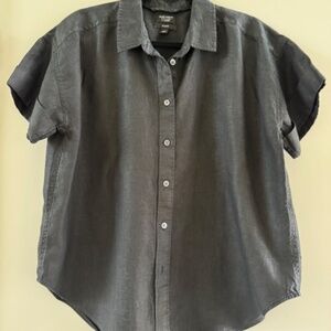 J. Crew - Capitaine shirt in Baird McNutt Irish linen - Black - M